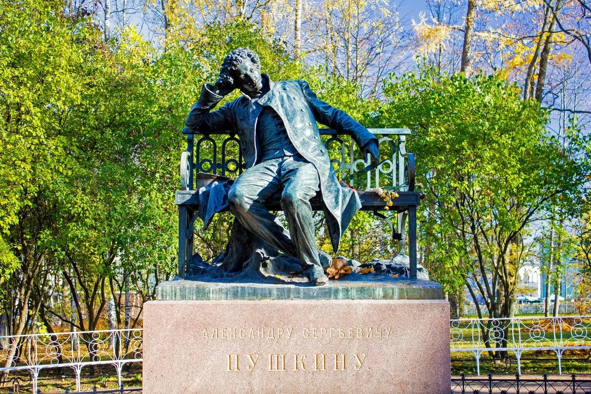 Памятник пушкину в городе пушкин. Царское село Пушкин Лицейский памятники. Памятник Пушкину лицеисту в Царском селе. Памятник Пушкину в Царскосельском лицее. Лицей Пушкина в Царском селе памятники.